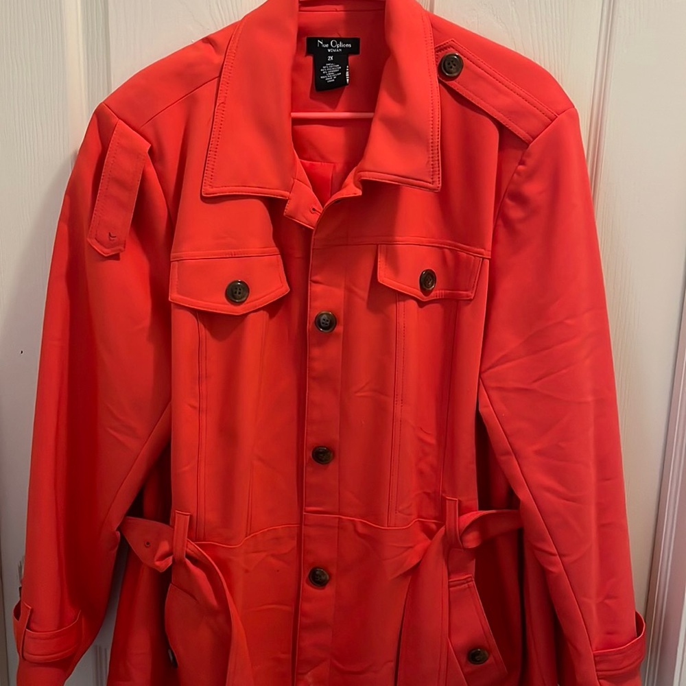 **NEXT TO NEW** Orange Trench Coat